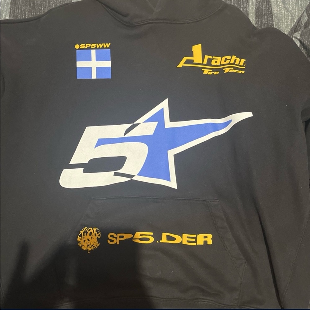 Sp5der pit crew oversized hoodie